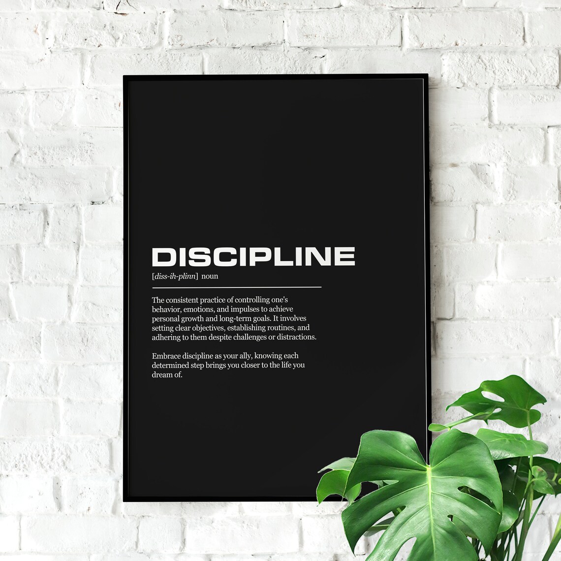 Discipline Definition Inspirational Office Poster