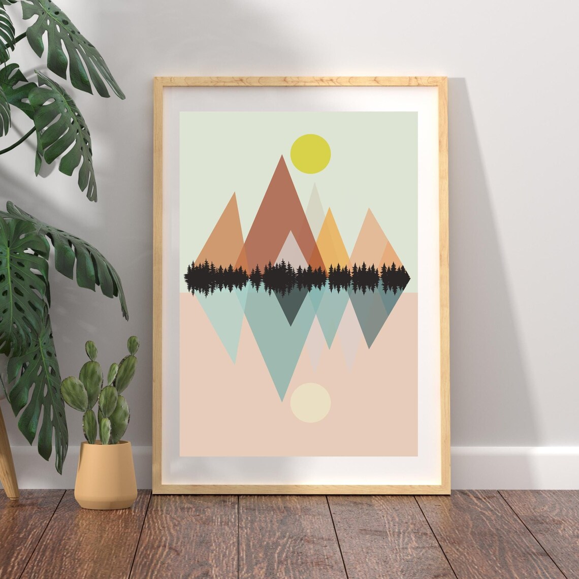 Scandi Landscape Art Print, Nordic Home Decor