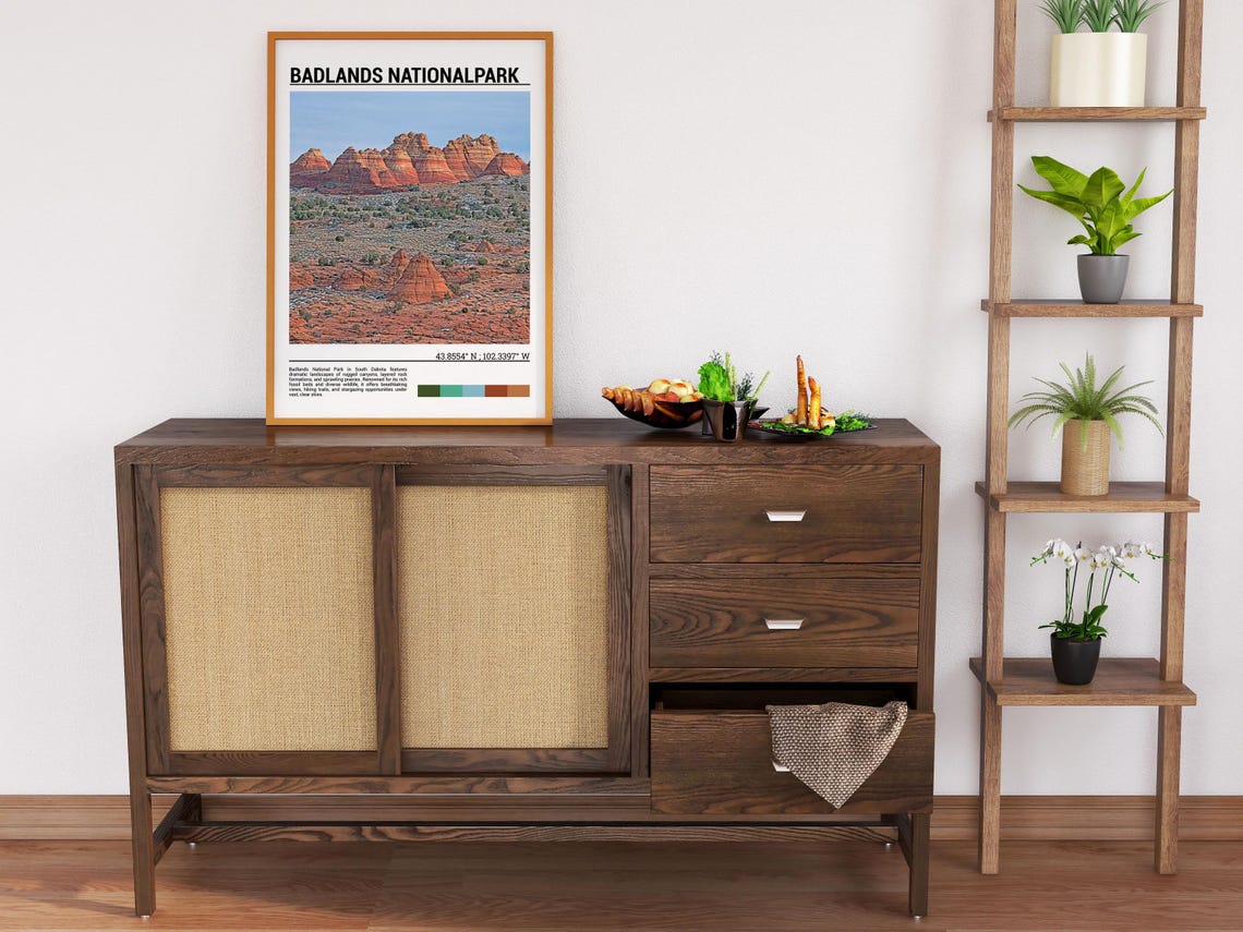 Badlands National Park Print Badlands National Park Poster Badlands National Park Wall Art Badlands National Park Travel South Dakota - Image 6