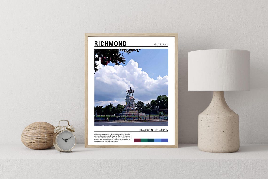 Richmond Virginia Monument Avenue Historic Landmark Equestrian Poster - Image 2