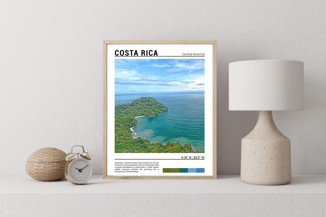 Costa Rica Print Costa Rica Poster Costa Rica Wall Art Costa Rica Travel Costa Rica Art Print Costa Rica Photo Costa Rica Artwork - Image 2