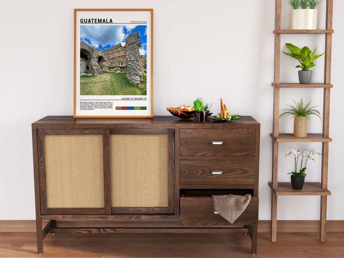 Guatemala Central America Ancient Stone Ruins Arches Sky Poster - Image 6