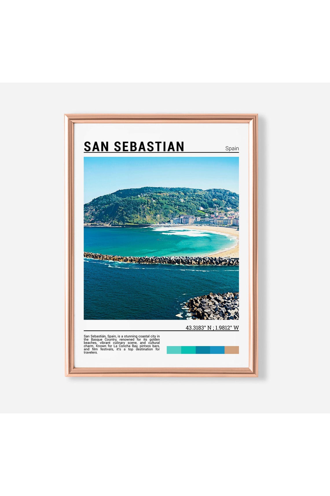 San Sebastian Print San Sebastian Poster San Sebastian Wall Art San Sebastian Travel San Sebastian Art Print Spain Photo