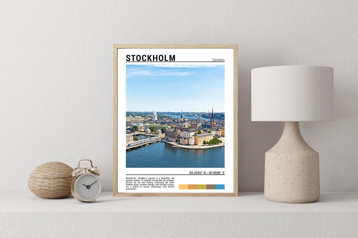 Stockholm Print Stockholm Poster Stockholm Wall Art Stockholm Travel Stockholm Art Print Stockholm Photo Stockholm Artwork - Image 2