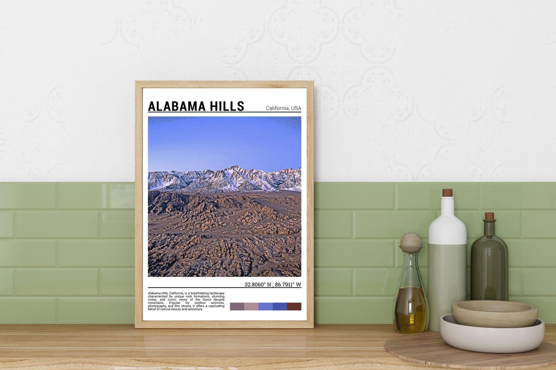 Alabama Hills Wall Art Print Alabama Hills Photo Alabama Hills Artwork Alabama Hills Poster Print California Usa - Image 3