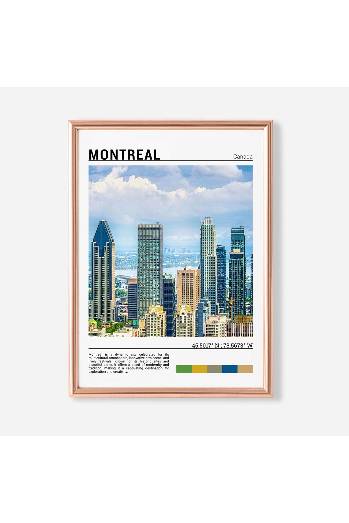 Montreal Canada Downtown Skyline Daytime Towers Photo Poster