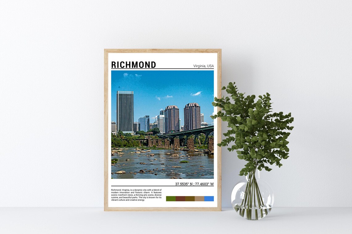 Richmond Travel Poster, Virginia Wall Art Print - Image 3