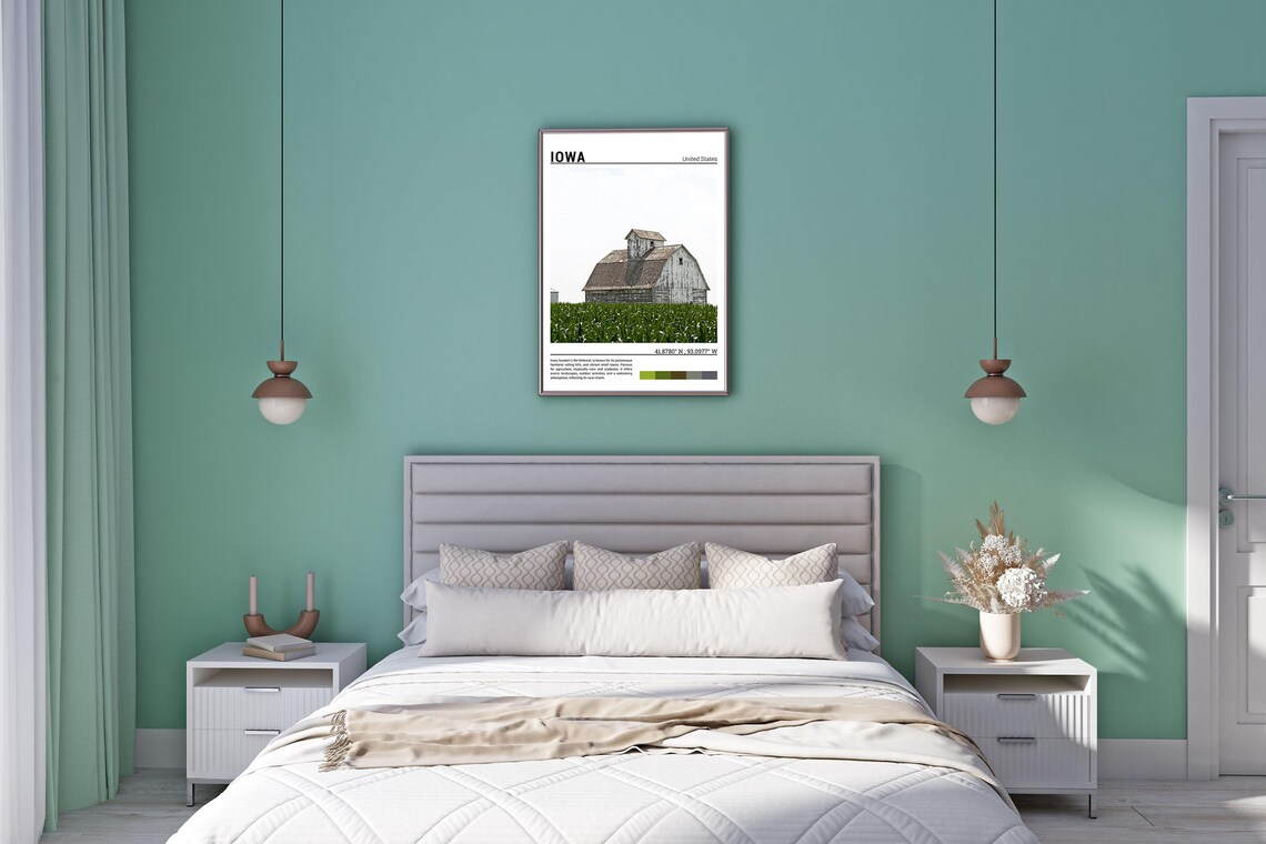 Iowa Weathered Barn Cornfield Heartland Farm Rustic Scene Poster - Image 5