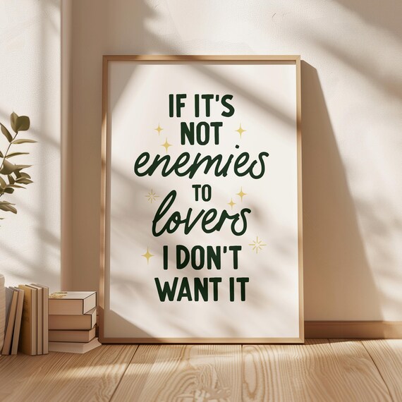 If It's Not Enemies to Lovers I Don't Want It Romance Book Poster