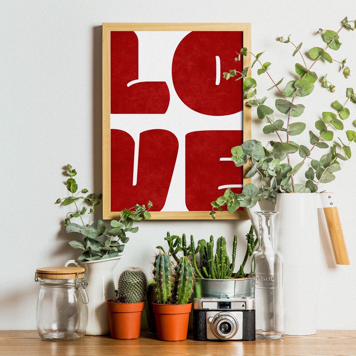 Love Minimalist Typography Poster, Home Office Decor - Image 2