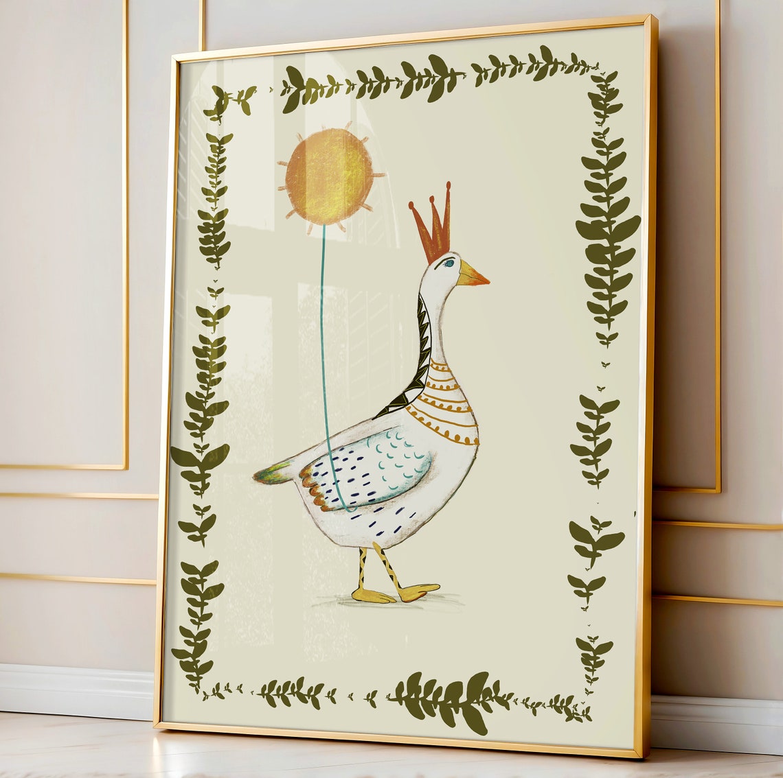 Cute Duck Print, Nursery Decor