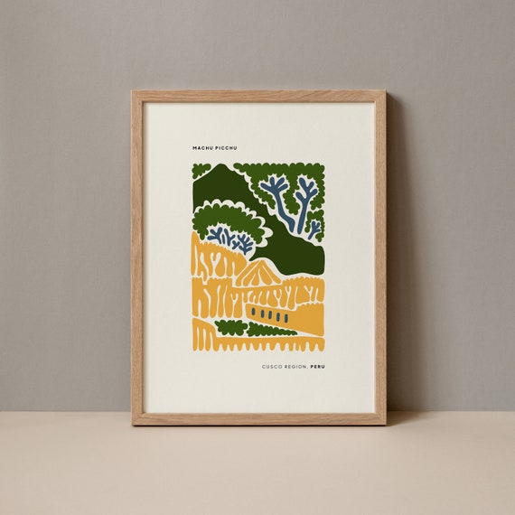 Machu Picchu Peru Poster Machu Picchu Peru Print Machu Picchu Peru Travel Poster Machu Picchu Cusco Region Peru Exhibition Trendy Art