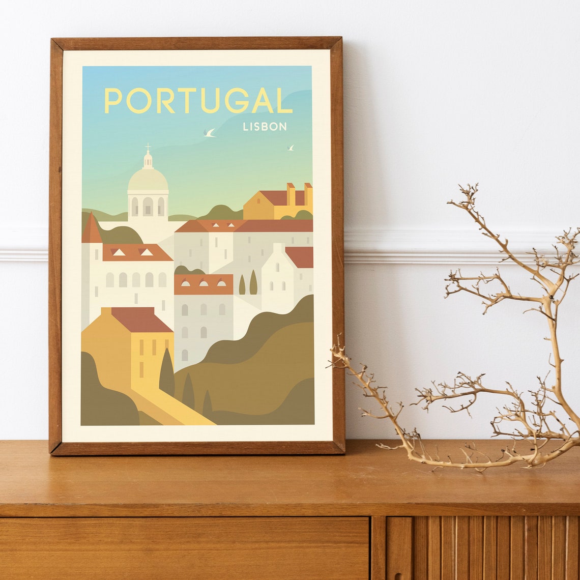 Lisbon Portugal Travel Poster Lisbon Portugal Wall Art Lisbon Portugal Travel Print Lisbon Wanderlust Poster Travel Gift Illustration - Image 4