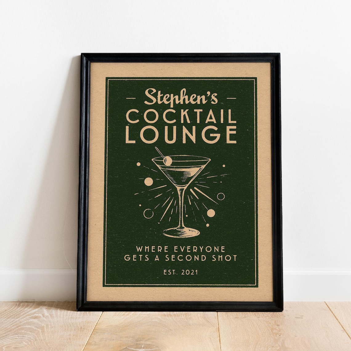 Speakeasy Cocktail Poster, Bar Cart Decor Art Print