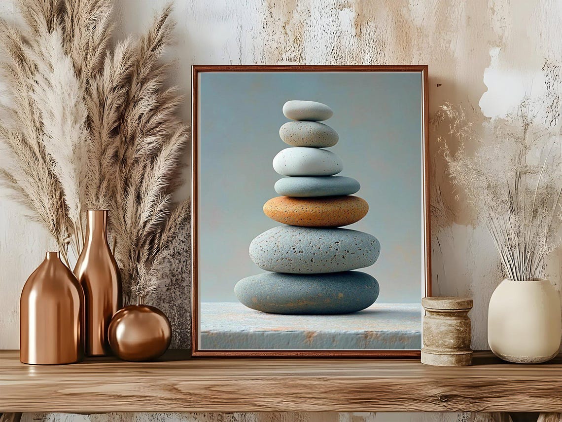 Zen Stones Rock Stacking Art Print Meditative Home Dcor Nature Inspired Wall Art Peaceful Stone Arrangement Relaxing Zen Dcor - Image 5
