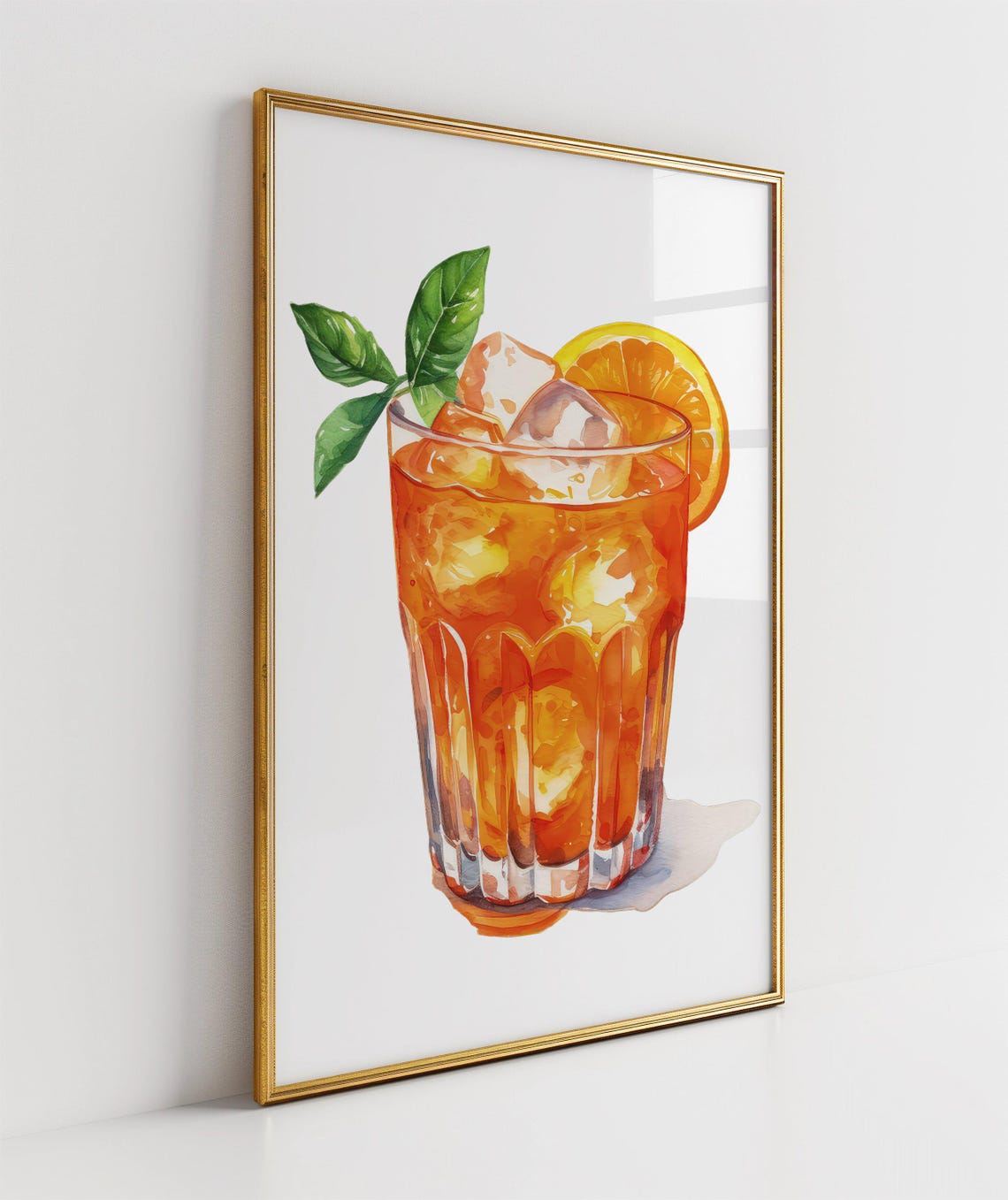 Vibrant Orange Aperol Style Cocktail Citrus Summer Drink Poster - Image 3