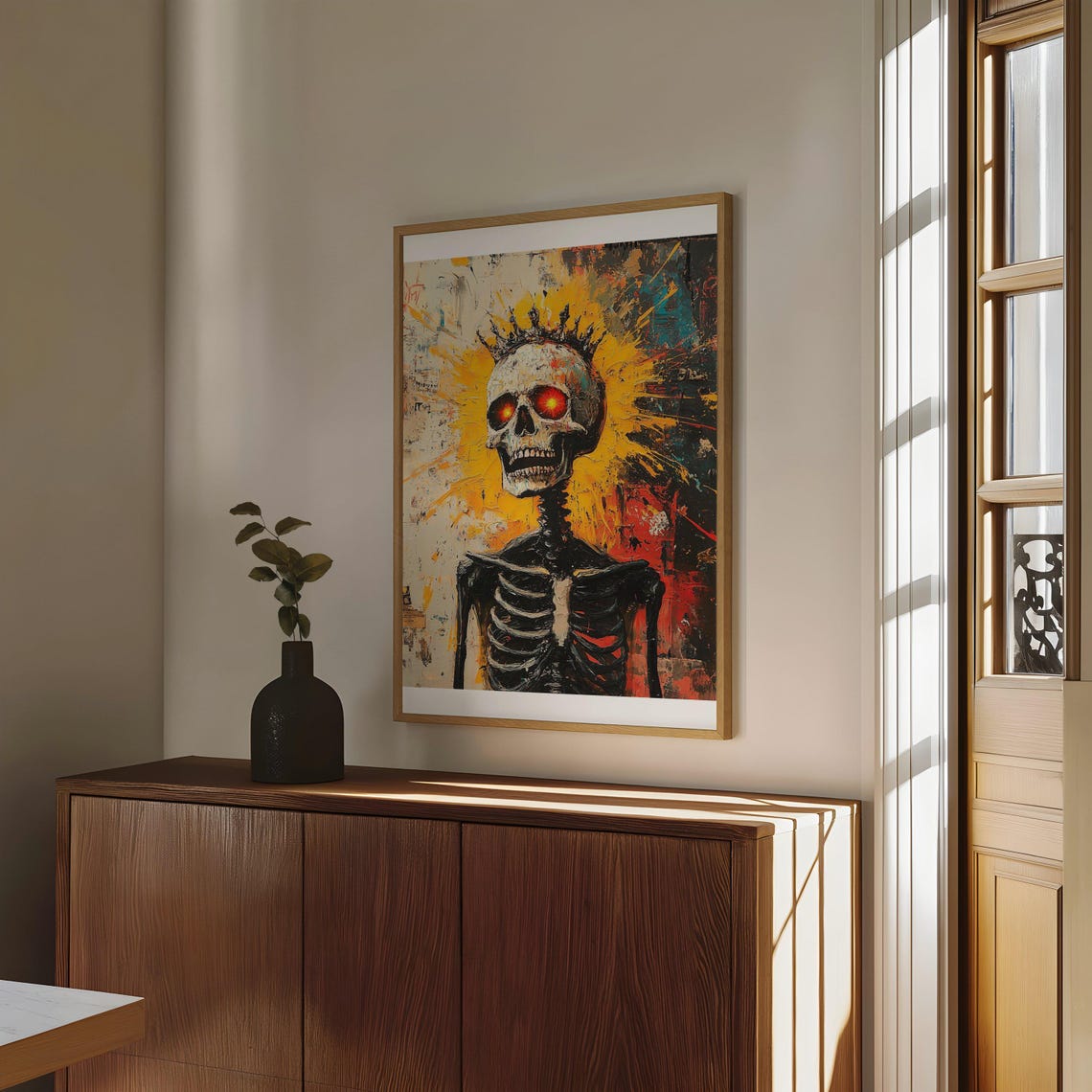 Skeleton King Poster Graffiti Crown Bold Gothic Street Art Decor - Image 4