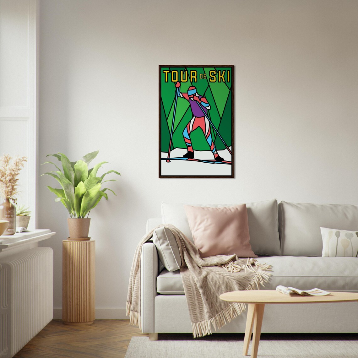 Vintage Skiing Travel Poster, Ski Gift For Him - Image 4