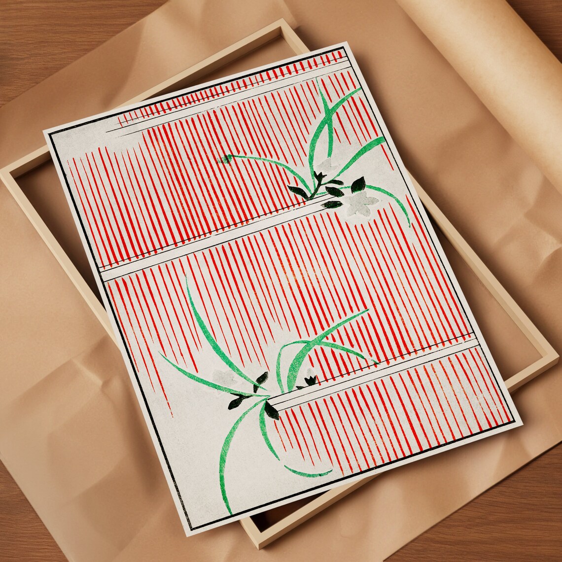 Vintage Japanese Print, Shin Bijutsukai Botanical - Image 2
