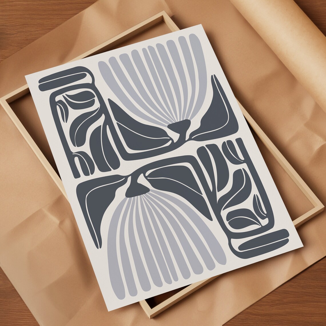 Abstract Botanical, Modern Floral Illustration Print - Image 2