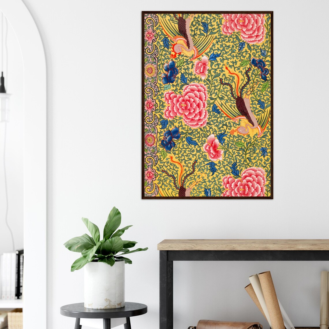 Japanese Flower Wall Art Decor, Vintage Boho Print - Image 3