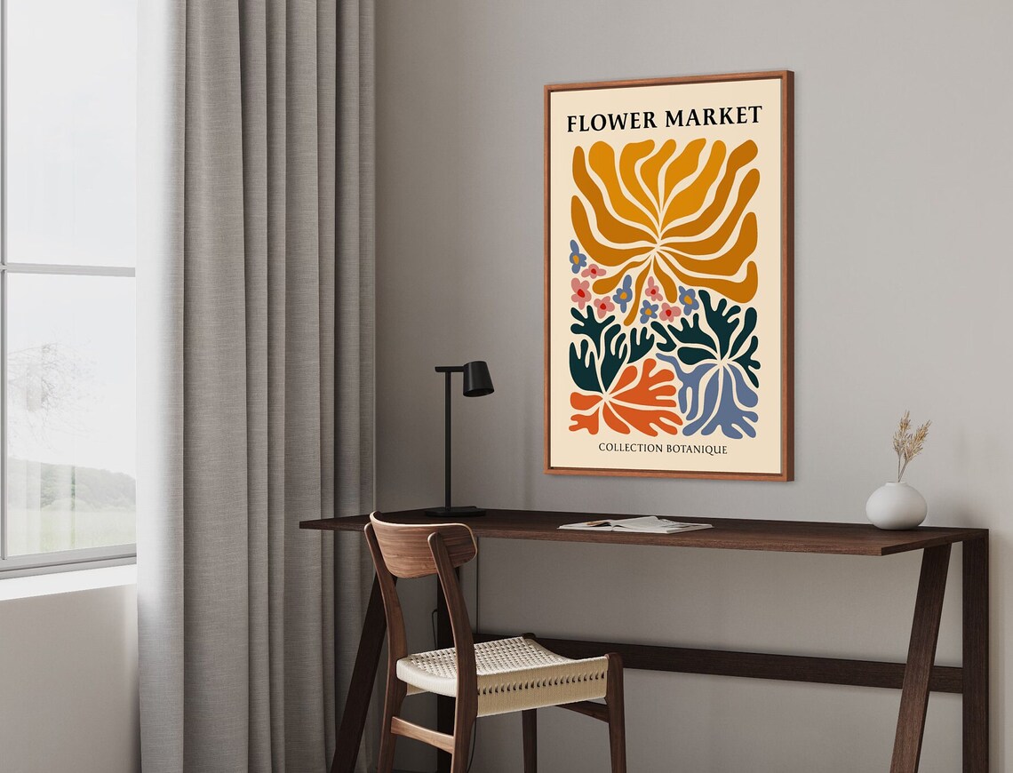 Botanical Flower - Contemporary Travel Poster
