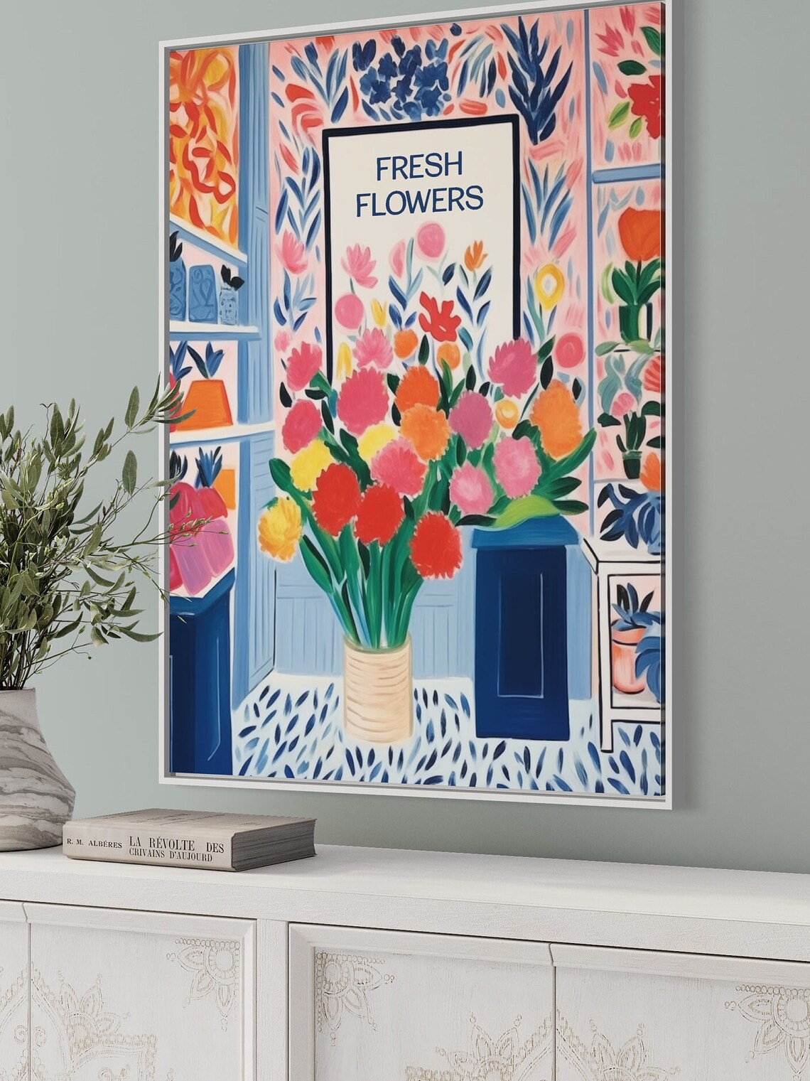 Flower Shop Print, Matisse Botanical Decor