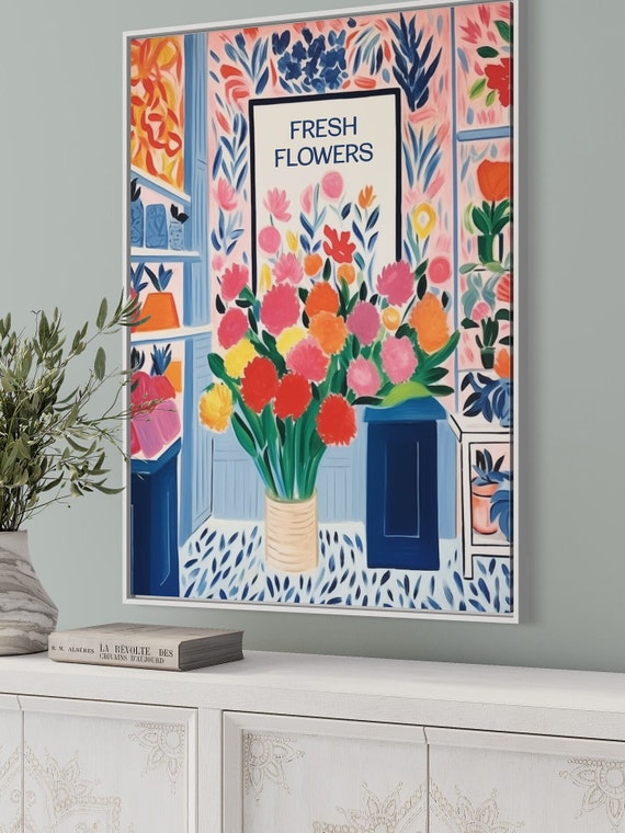Flower Shop Print, Matisse Botanical Decor