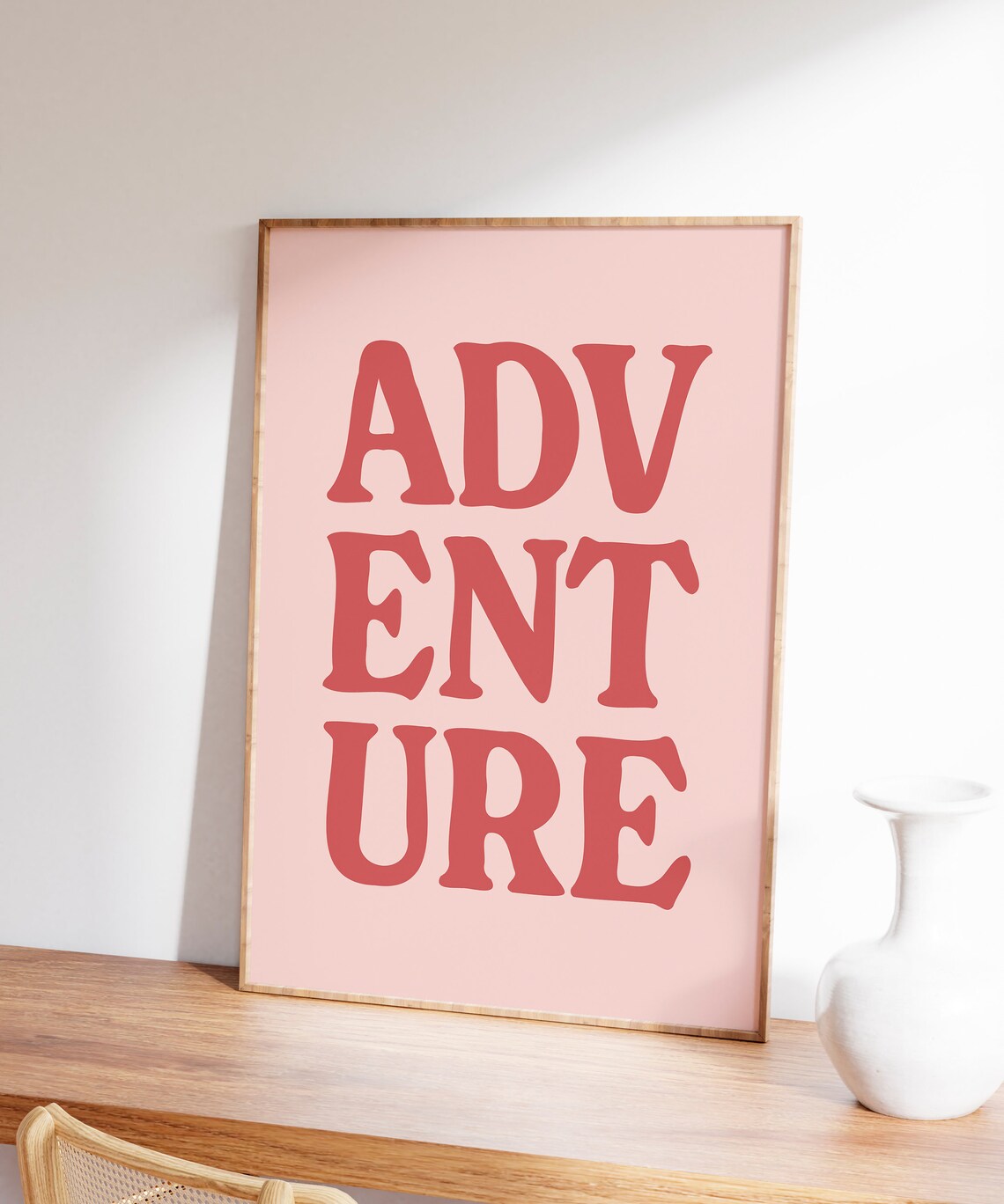 Adventure Stacked Pink Bold Typography Retro Wanderlust Quote Poster - Image 7