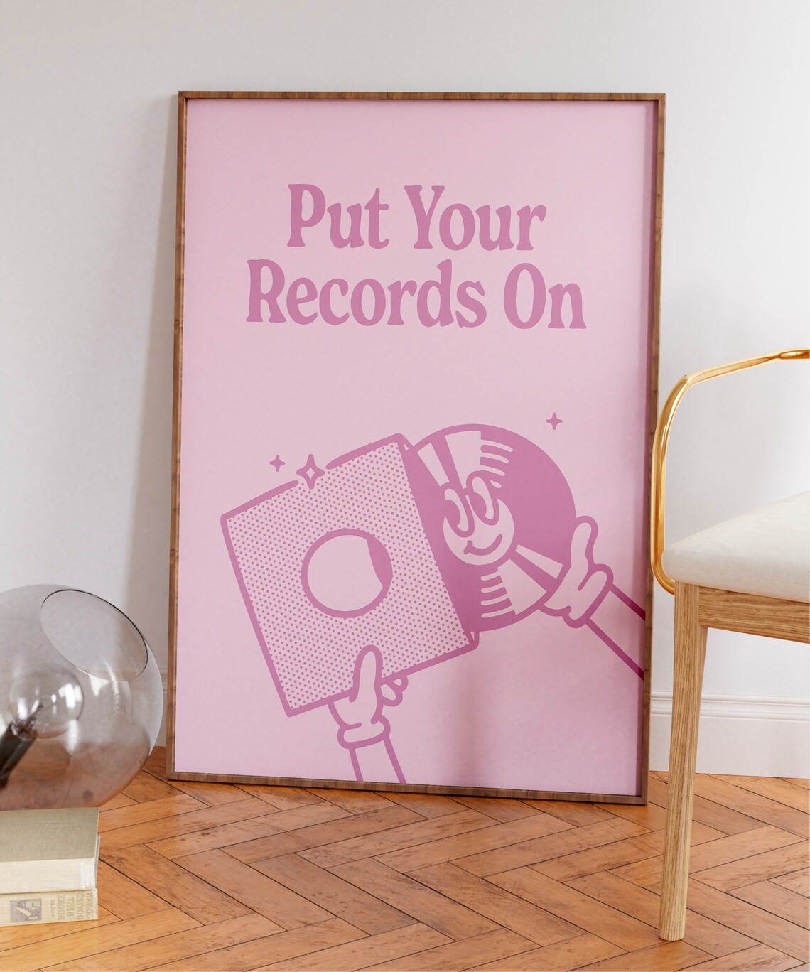 Record Player Poster, Pink Retro Music Wall Art - Image 6