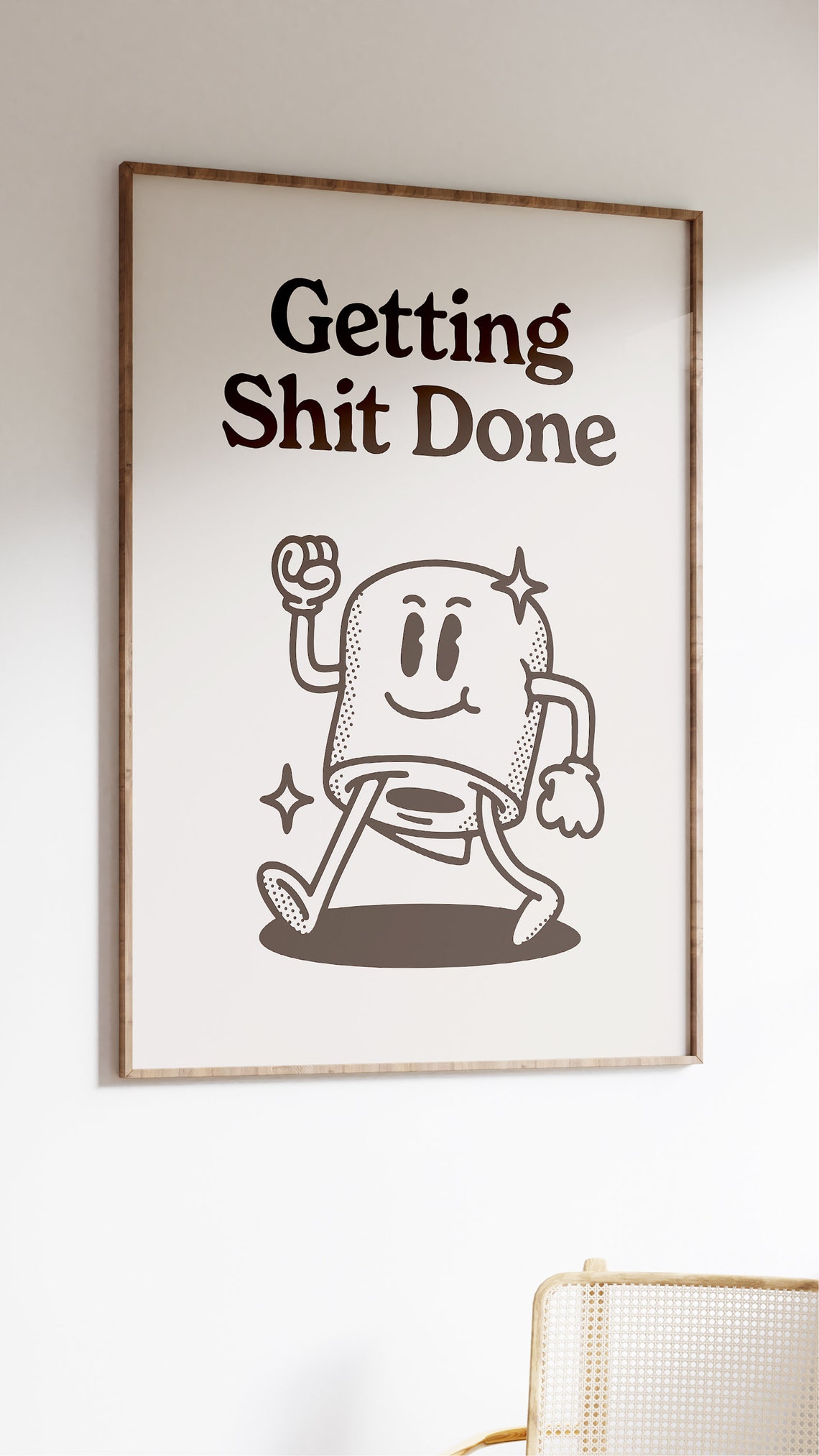 Get Shit Done Funny Office Poster Print - Image 2