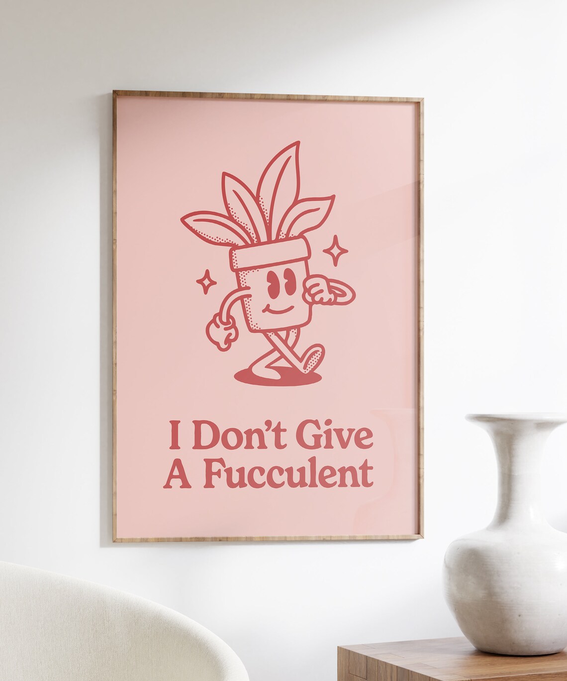 I Don't Give A Fucculent Funny Succulent Art Print - Image 7