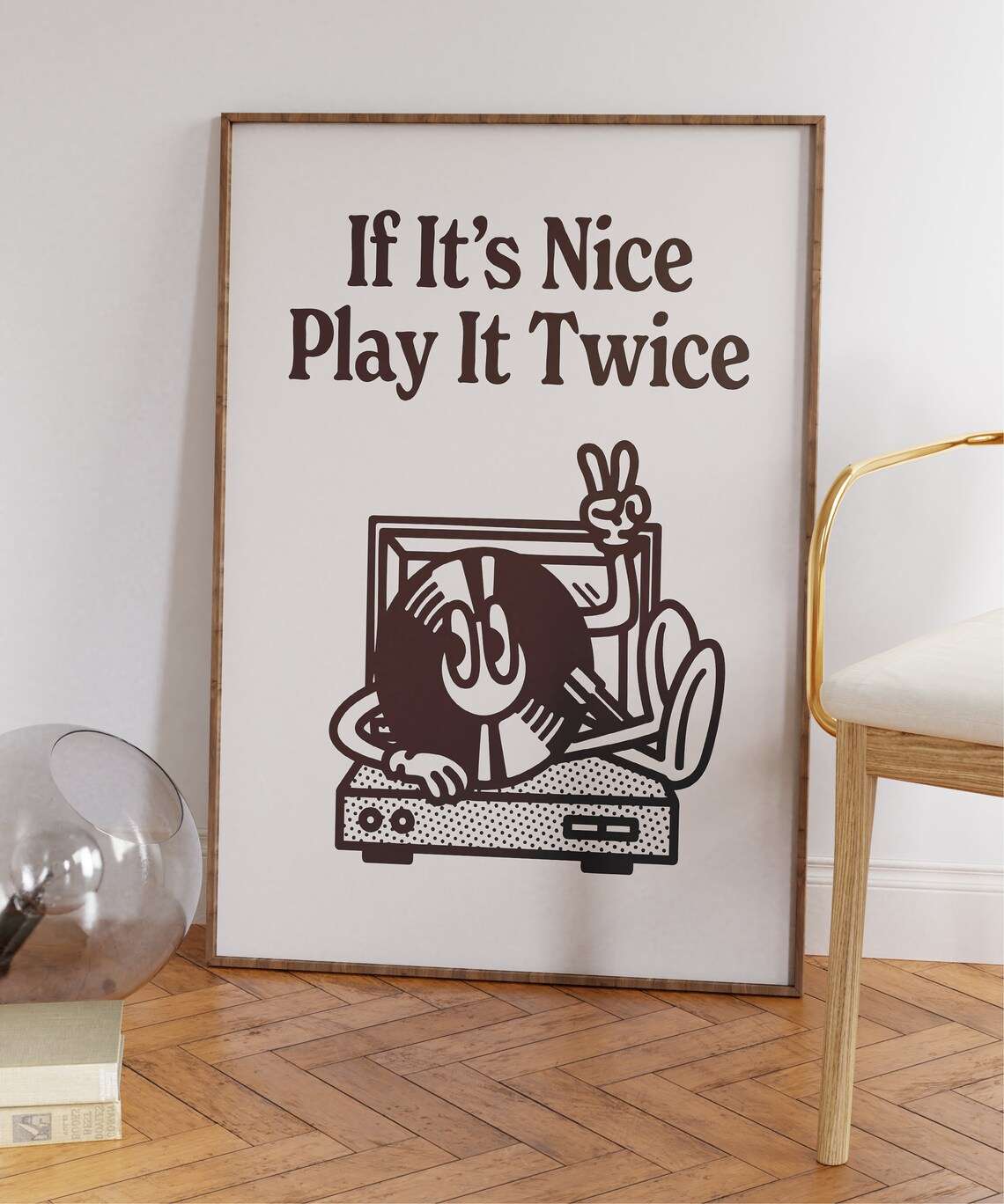 Play It Twice Retro Music Decor Art Print - Image 5