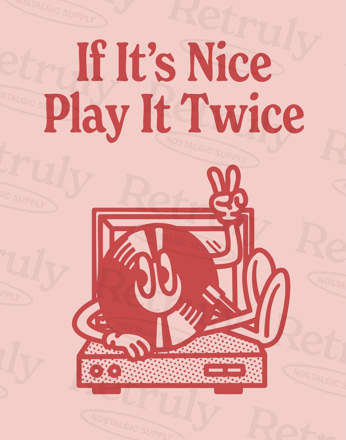 Record Player Bold Retro Music Art Poster - Image 2