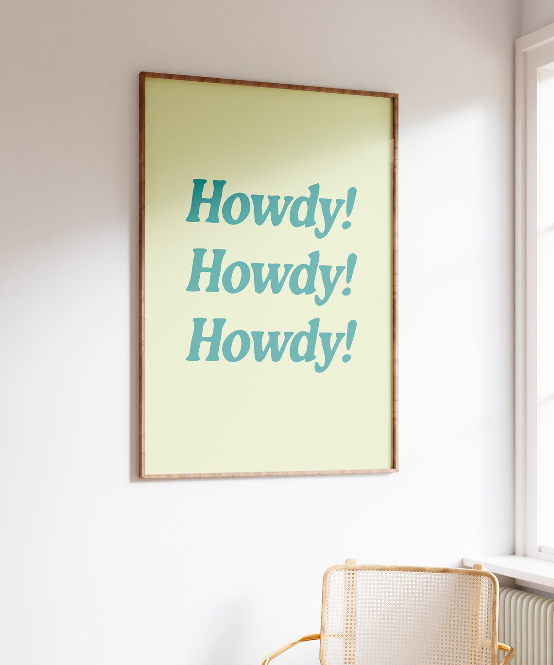 Howdy Poster Teal Wall Art Preppy Dorm Room Decor Aesthetic Poster Vintage Retro Wall Art Trendy Cowgirl Print Western Wall Art Print - Image 6