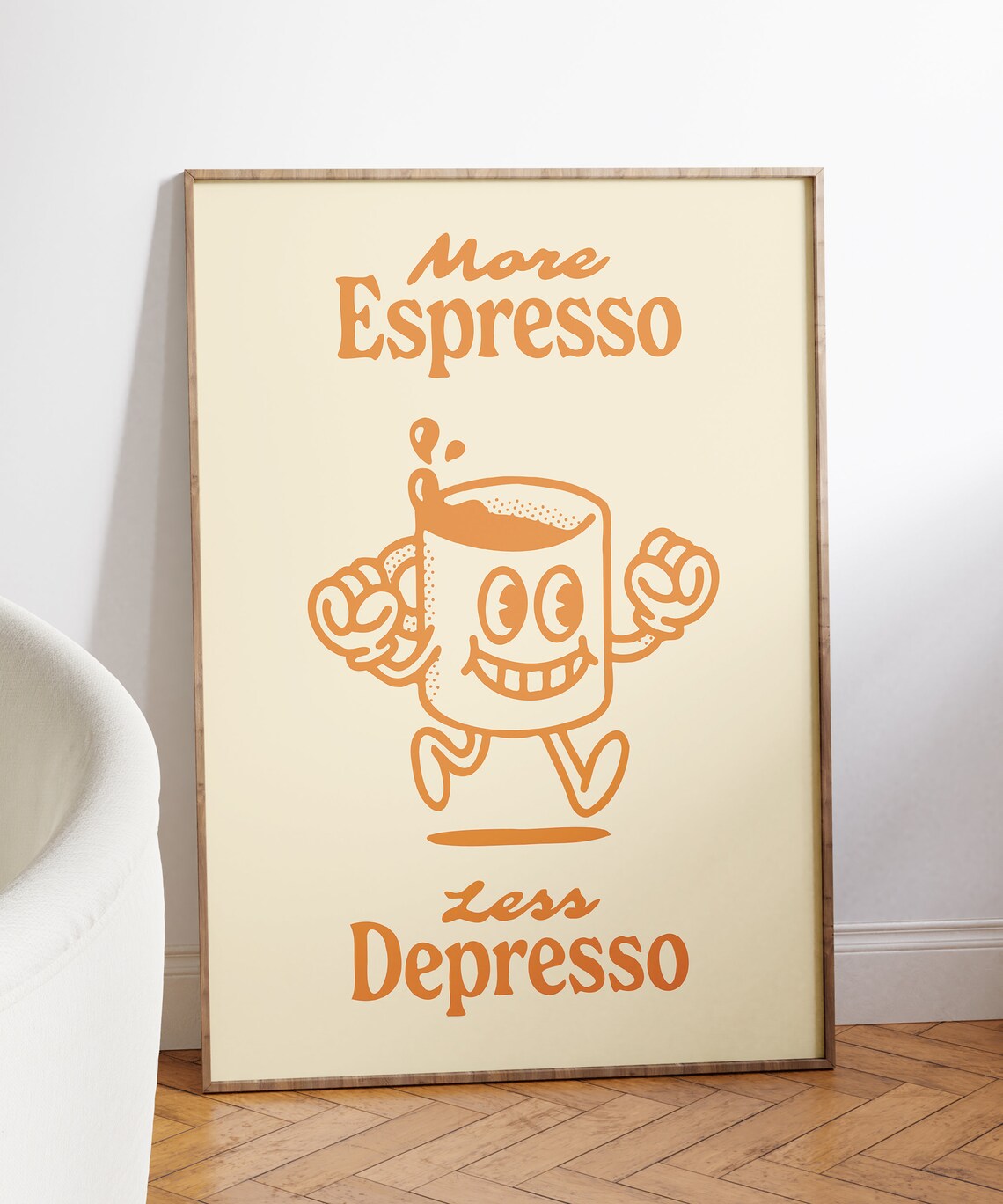Espresso Character Retro Coffee Art Print - Image 5