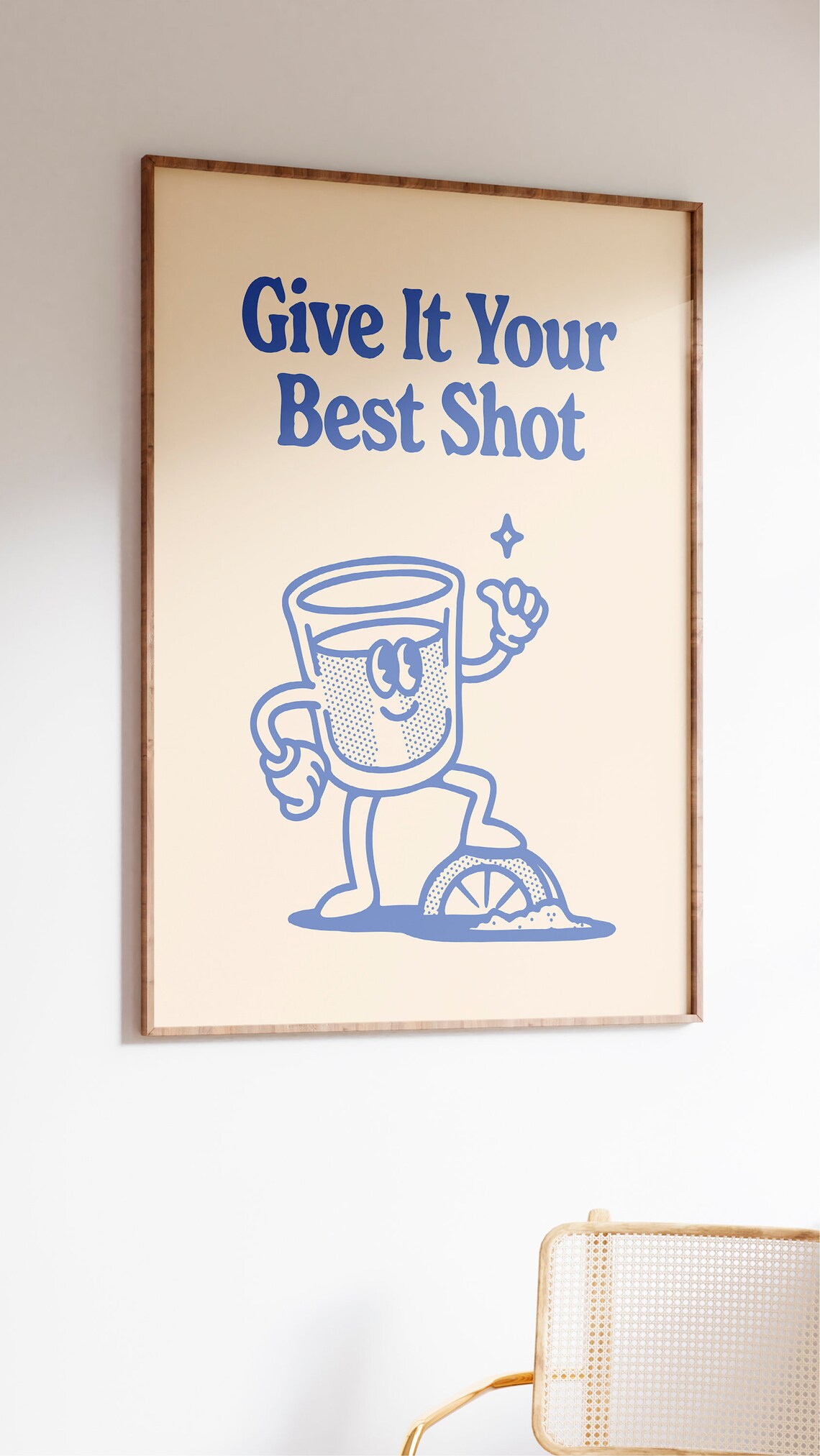 Give It Your Best Shot Retro Bar Art Print - Image 2