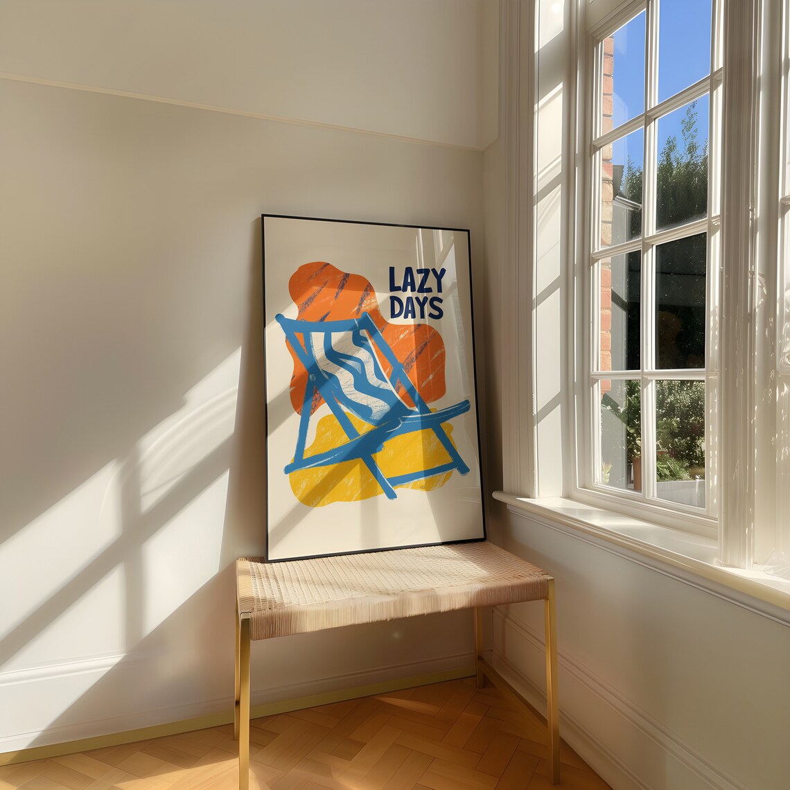 Lazy Days Summer Abstract Mid-Century Art Print - Image 3