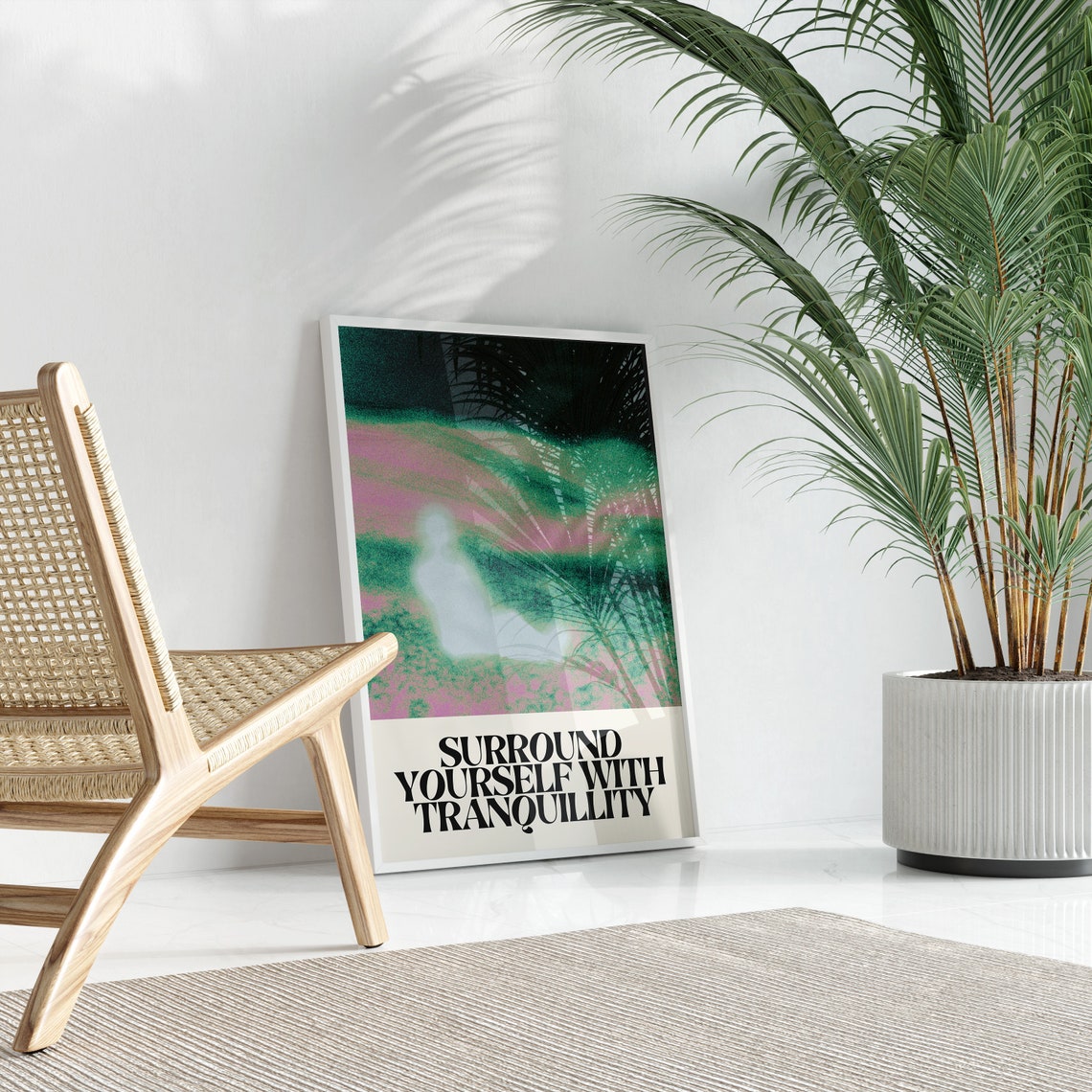 Surround Yourself With Tranquillity Aura Gradient Spiritual Poster - Image 2