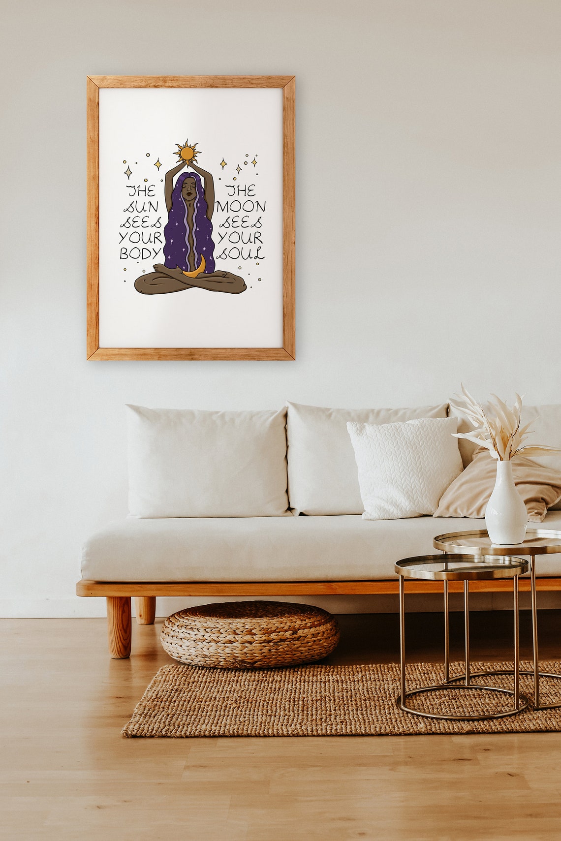 Feminine Sun And Moon Print Female Celestial Print Feminism Print Girl Power Moon Print Body And Soul Mystical Female Energy A4 A3 - Image 2