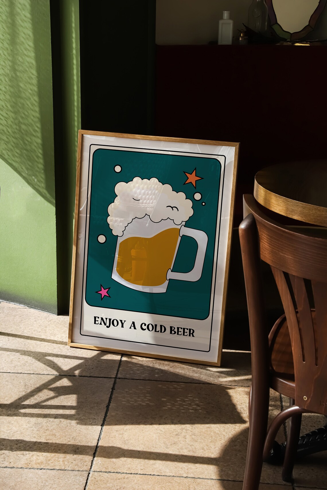 Enjoy A Cold Beer Tarot Card Style Art Print - Image 4