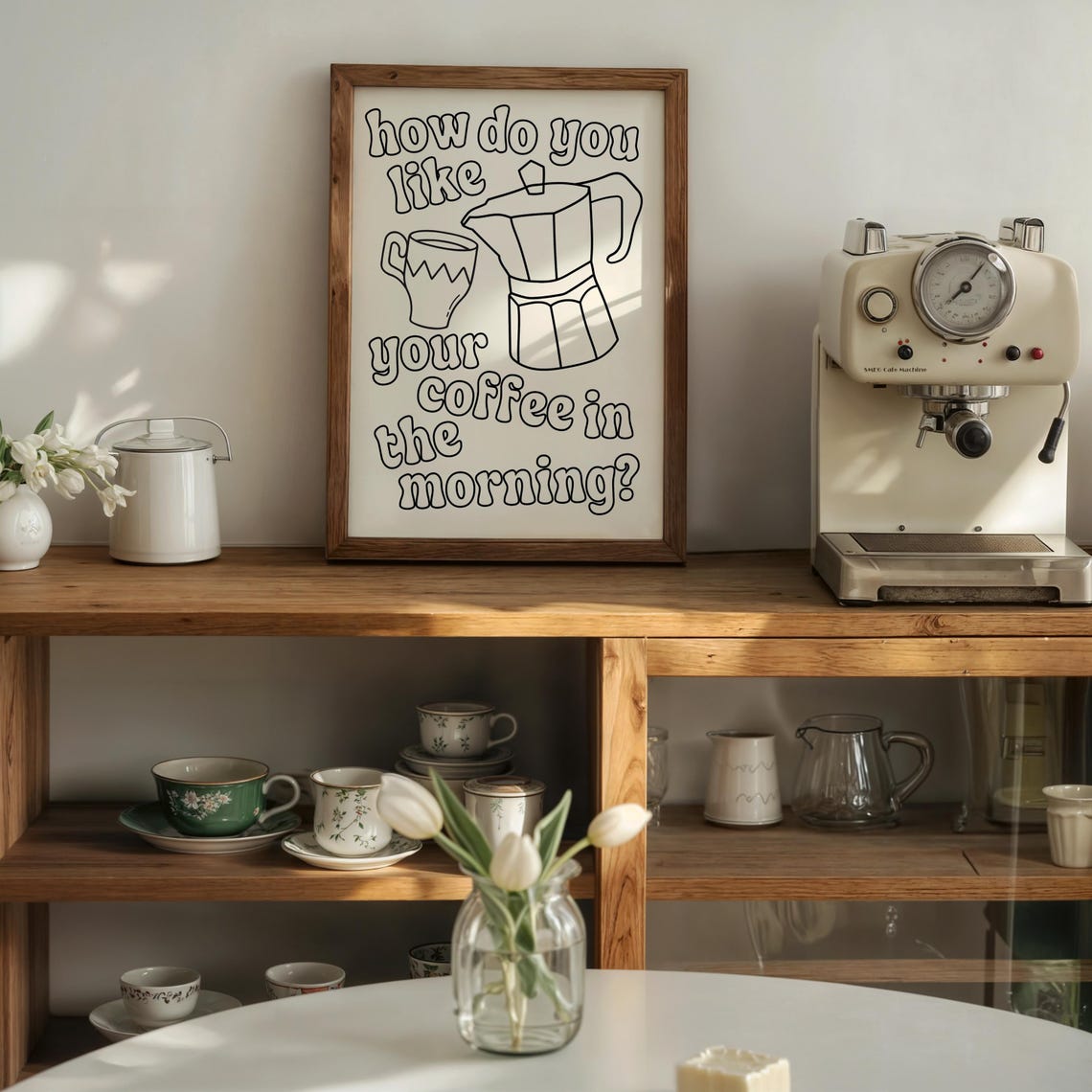 How Do You Like Your Coffee In The Morning Kitchen Moka Pot Poster - Image 3