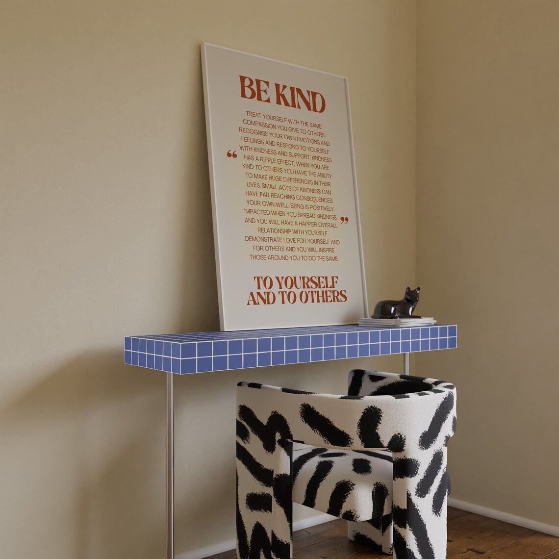 Be Kind To Yourself and Others Retro Art Print - Image 3