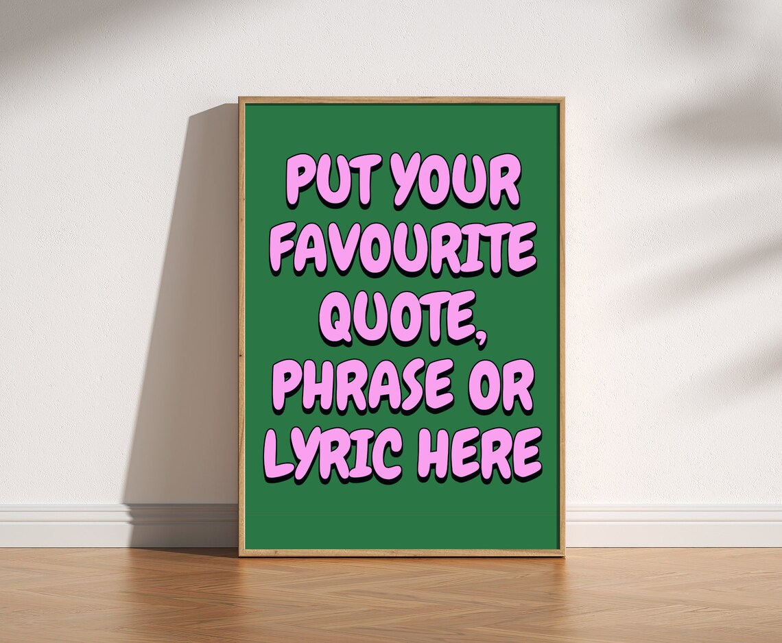 Custom Quote Print, Retro Style Typography Art - Image 4