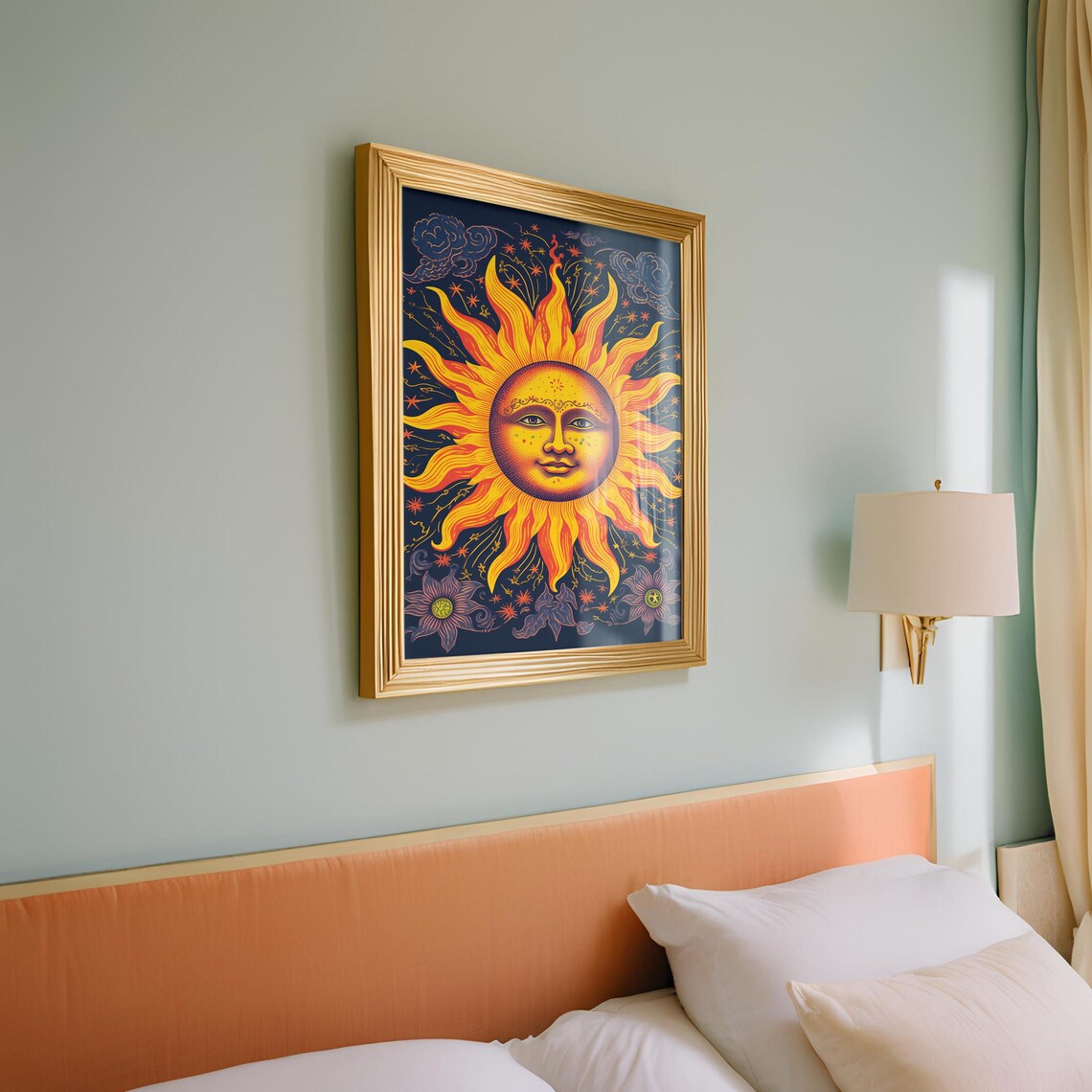 90s Celestial Sun Print, Whimsigoth Poster - Image 3