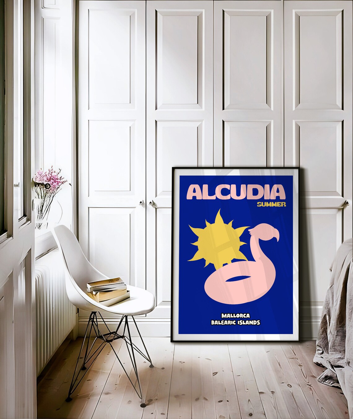 Alcudia Mallorca Travel Poster, Retro Summer Beach - Image 3