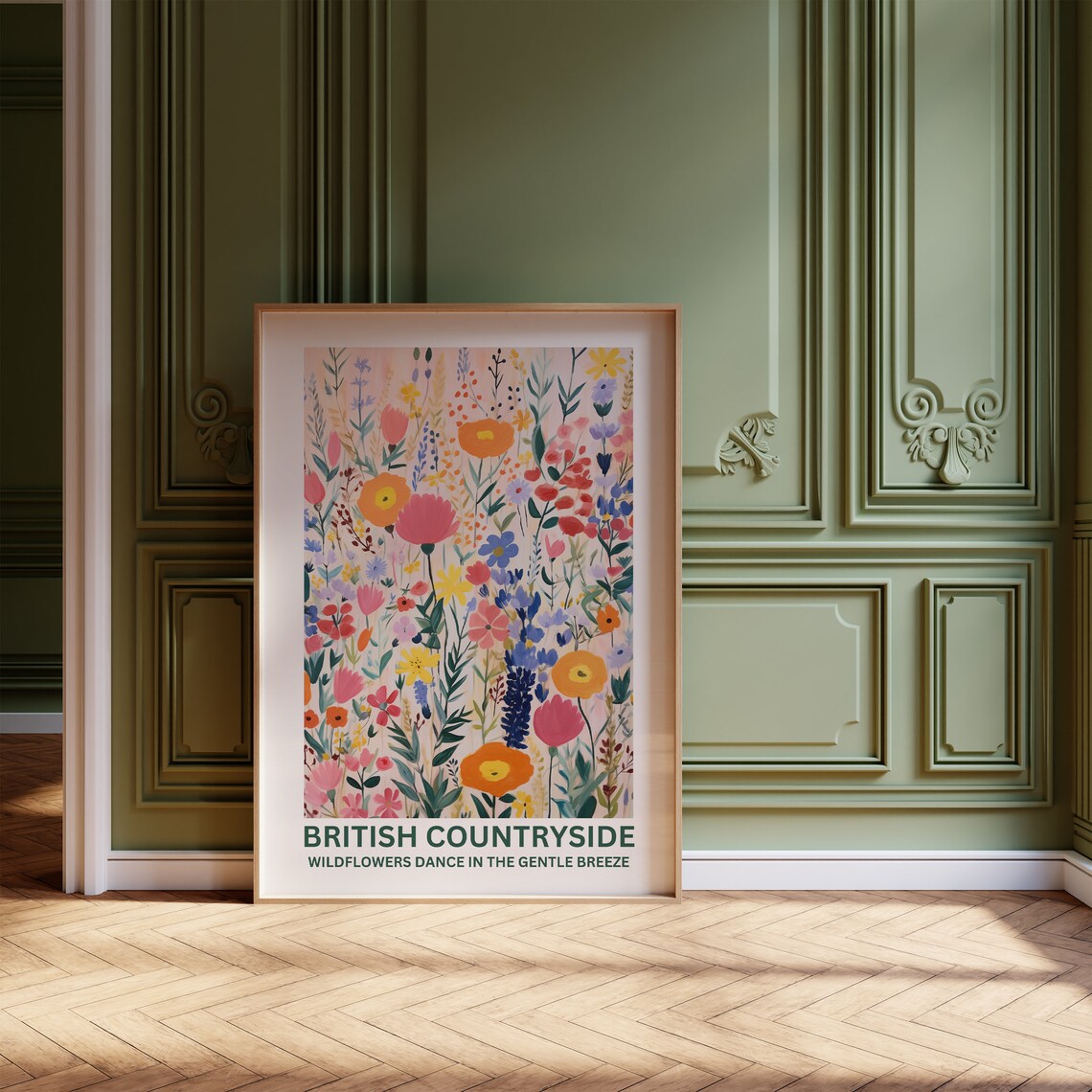 British Countryside Wildflowers Art Print, Botanical - Image 2
