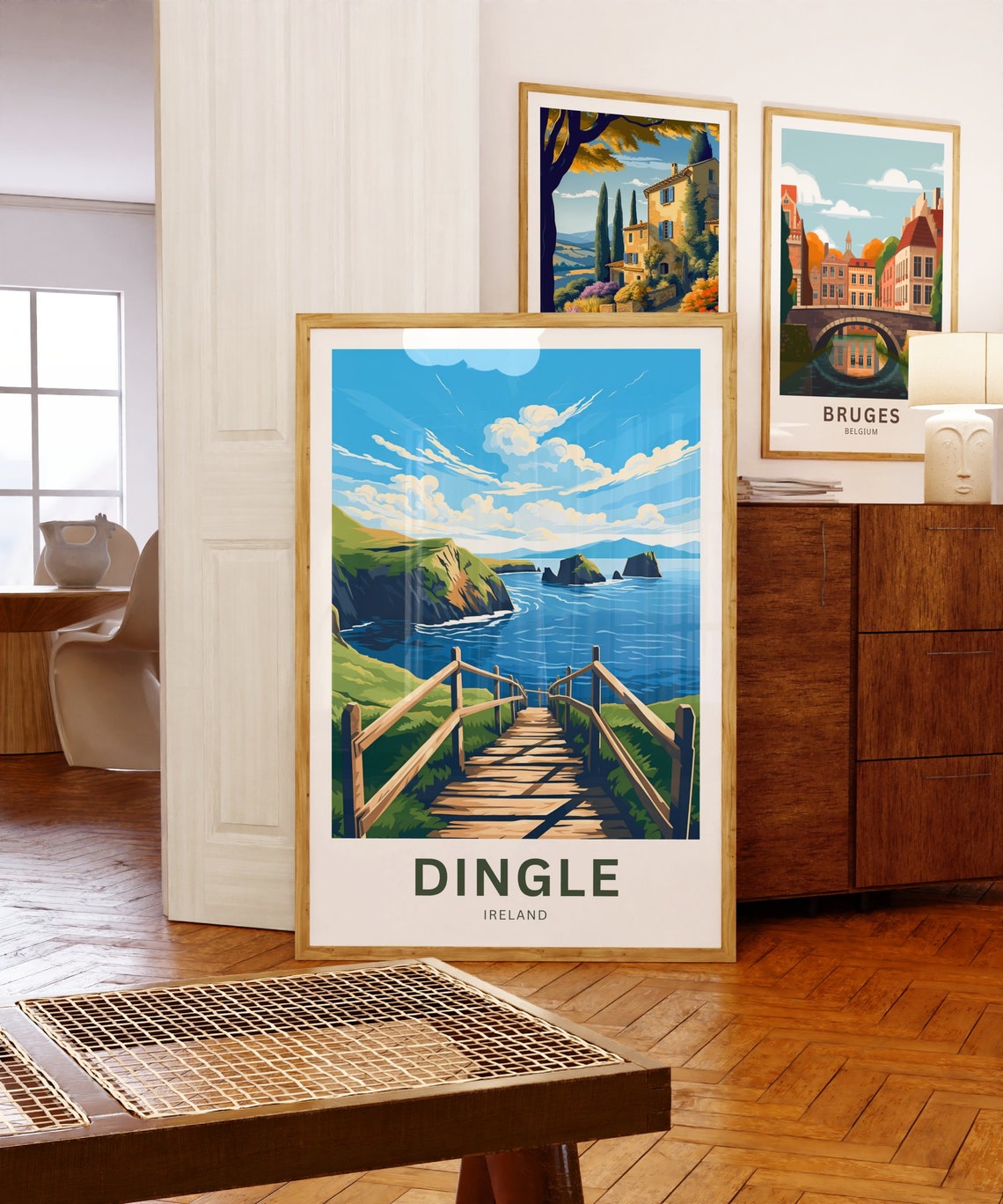 Dingle Ireland Coastal Cliffs Boardwalk Sea View Travel Poster - Image 5