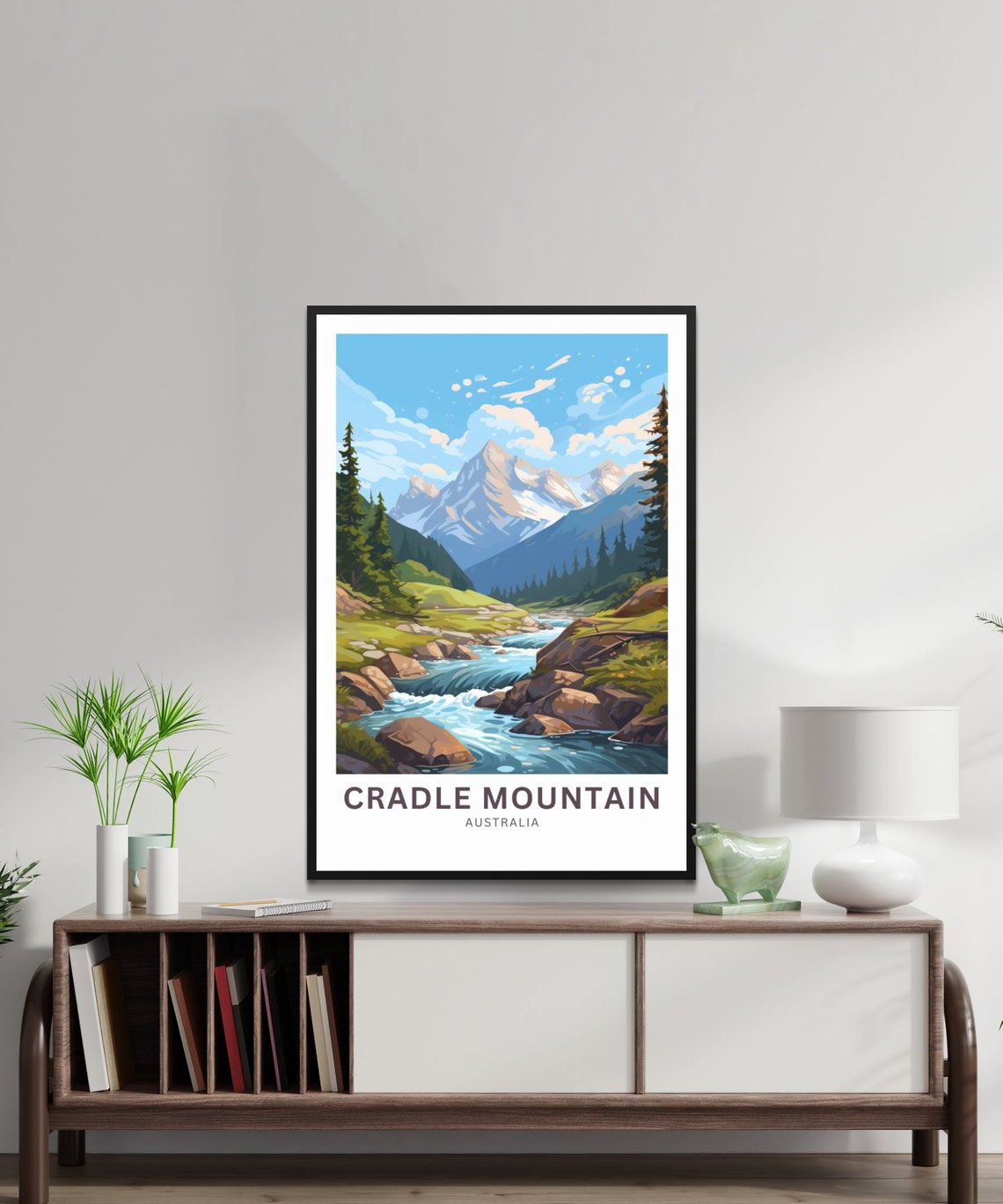 Personalized Cradle Mountain Australia Stream Custom Travel Poster - Image 2