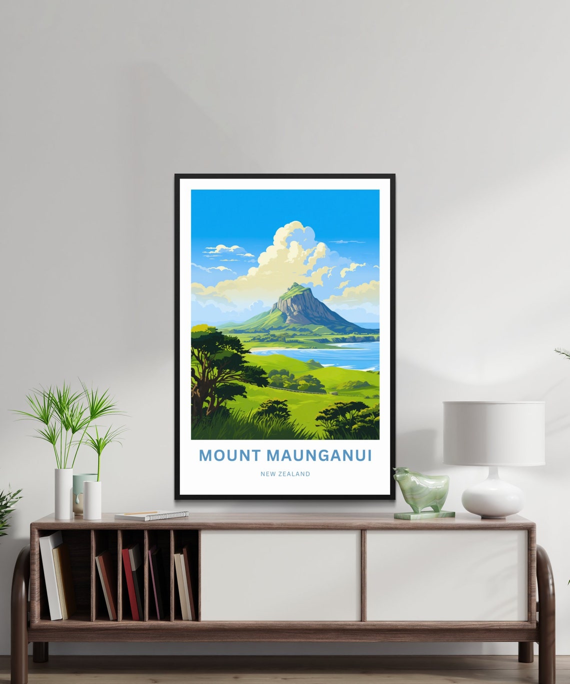 Mount Maunganui New Zealand Personalized Coastal Hills Poster - Image 2